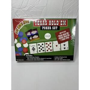 TEXAS HOLD 'EM Poker Set, Las Vegas Style Game - Shrink-wrapped, NIB